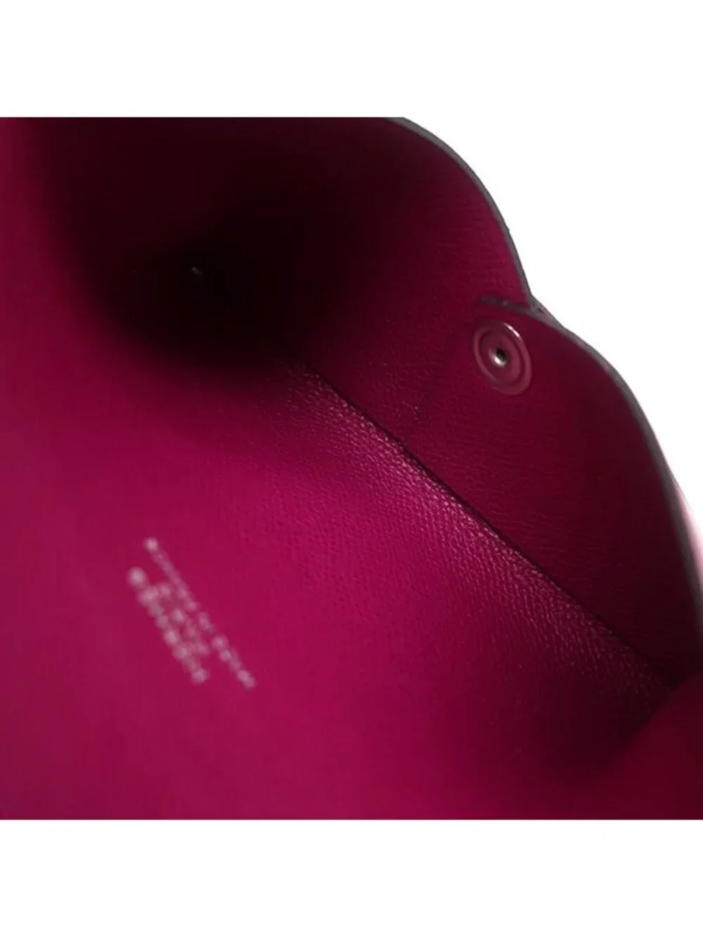 Hermes Card Case Calvi Leather Veau Madame Rose Purple Silver Business